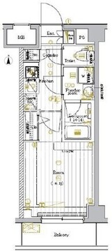 プレミアムキューブ大崎DEUX 302 間取り図