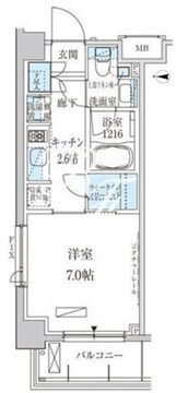 パークアクシス池上 212 間取り図