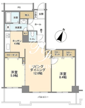 トルナーレ日本橋浜町 4006 間取り図