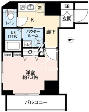 プレール・ドゥーク門前仲町3 204 間取り図