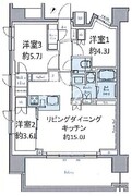 クレストコート東中野 1201 間取り図