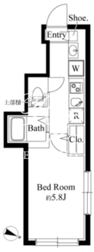 グランパセオ祐天寺 W-204 間取り図