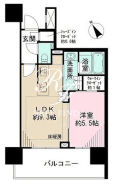 ザ・パークハウス渋谷美竹 1105 間取り図