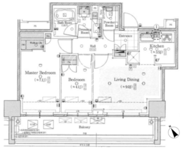 クラッシィタワー新宿御苑 706 間取り図