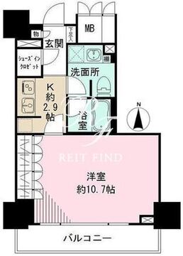 品川タワーフェイス 505 間取り図