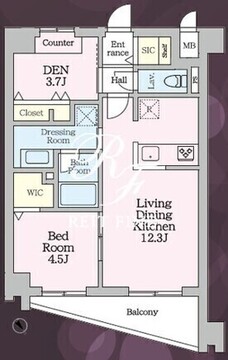 ラグゼナ平井サウス 402 間取り図