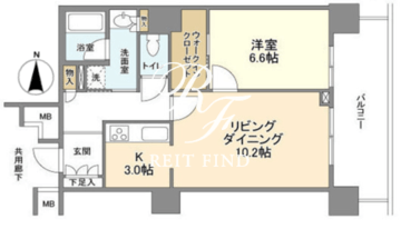 豊洲シエルタワー 2814 間取り図