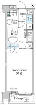 クインテット恵比寿 402 間取り図