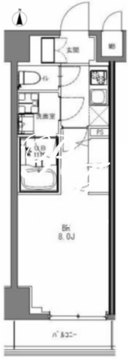 ラドゥセール大森山王 804 間取り図