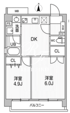 HF大森町レジデンス 302 間取り図