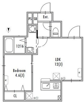 グランパセオ池袋 401 間取り図