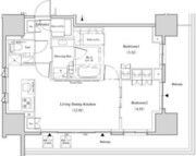 ザ・パークハビオ北千住 504 間取り図
