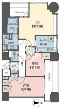 ルネ新宿御苑タワー 2202 間取り図