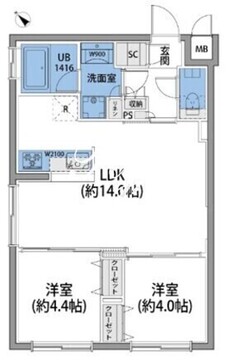 ルネサンスコート桜新町 101 間取り図