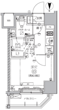 クオリタス南大井 901 間取り図