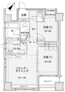 ドゥーエ銀座イースト2 301 間取り図