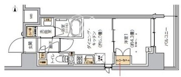 リビオメゾン芝浦 206 間取り図