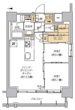 リビオメゾン芝浦 207 間取り図