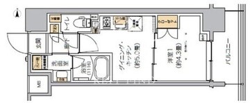 リビオメゾン芝浦 405 間取り図