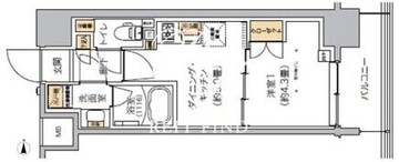 リビオメゾン芝浦 203 間取り図