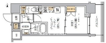 リビオメゾン芝浦 905 間取り図