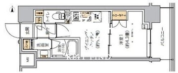 リビオメゾン芝浦 1405 間取り図