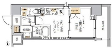 リビオメゾン芝浦 1401 間取り図