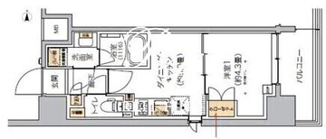 リビオメゾン芝浦 1306 間取り図