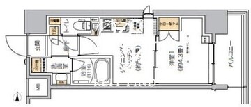 リビオメゾン芝浦 1301 間取り図
