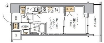 リビオメゾン芝浦 1305 間取り図