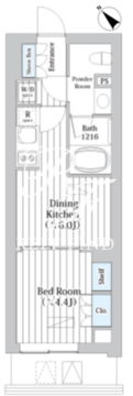 ライオンズフォーシア築地ステーション 602 間取り図