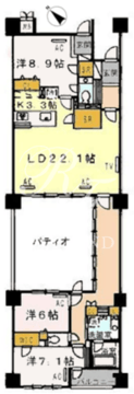 ロイヤルパークス豊洲 204 間取り図