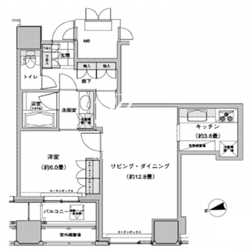 ウエストパークタワー池袋 1805 間取り図