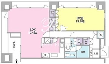 愛宕ビューアパートメント 1501 間取り図
