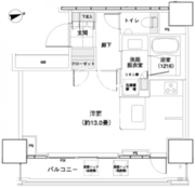 パークキューブ愛宕山タワー 1007 間取り図