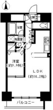 パークキューブ東品川 509 間取り図