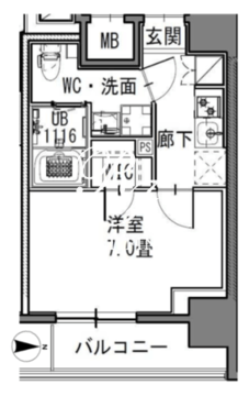 エスレジデンス新御徒町イースト 1102 間取り図