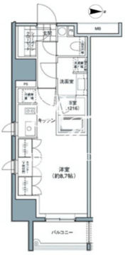 パークハビオ東中野 504 間取り図