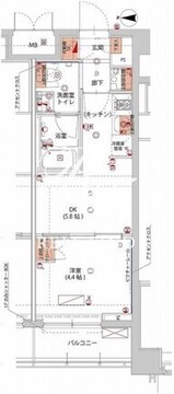 ハーモニーレジデンス神楽坂ヒルズセカンド 505 間取り図