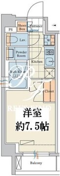 クレストコートTS吾妻橋 201 間取り図