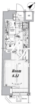 メイクスデザイン門前仲町グローブ 1102 間取り図