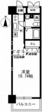 レジディア上野御徒町 1205 間取り図
