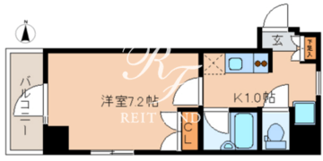 レジディア文京湯島2 604 間取り図