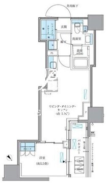 パークアクシス東日本橋 605 間取り図