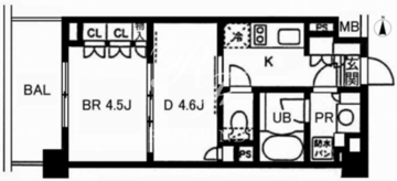 レジディア池袋 211 間取り図