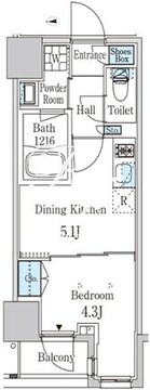 ザ・ライオンズフォーシア外神田 502 間取り図