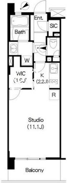 ブリリアイスト三軒茶屋 B-203 間取り図