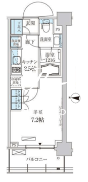 パークアクシス菊川ステーションゲート 303 間取り図