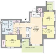 オージュ渋谷 101 間取り図 ?>