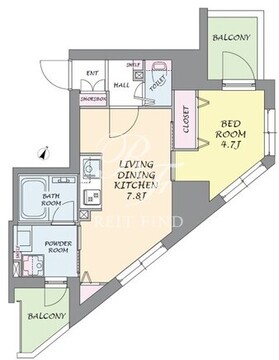 オージュ渋谷 501 間取り図